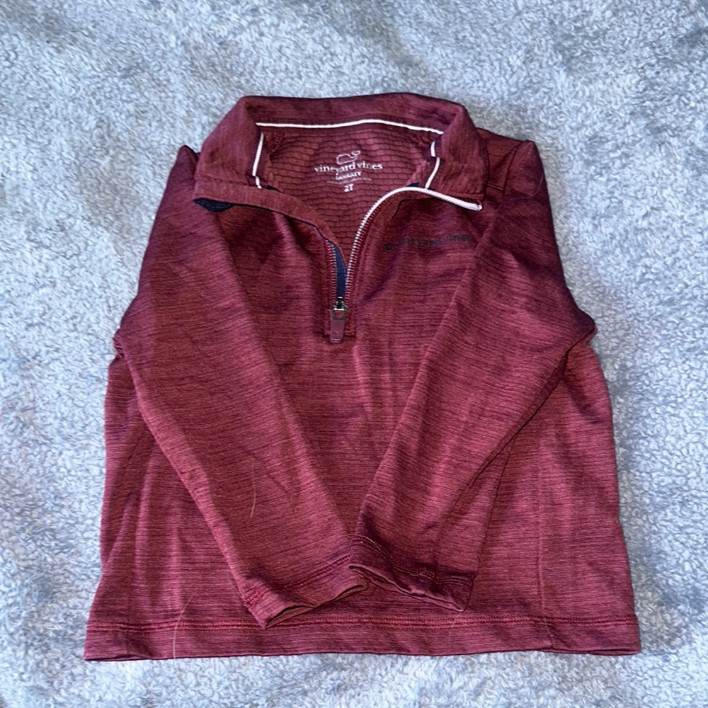 Vineyard Vines Burgundy Half-Zip Pullover